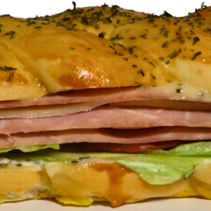 Sandwich: Ham and cheese with rosemary aioli